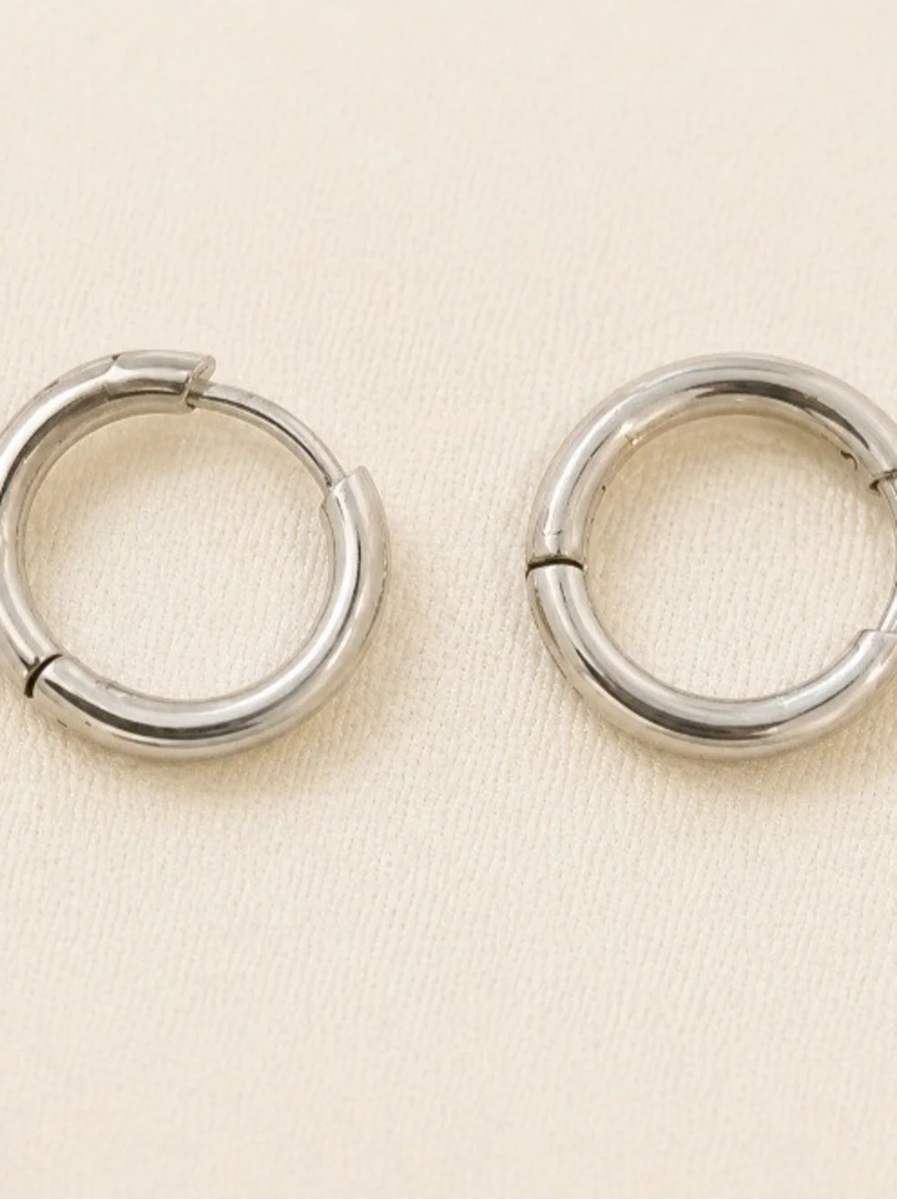 Sterling Silver Men’s Hoop Earrings - Silver